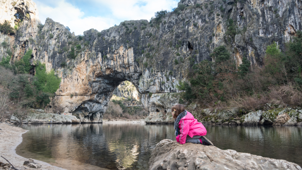 Vallon Pont d'Arc en Ardèche en hiver