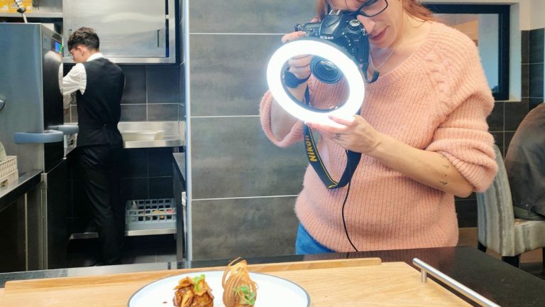 Prise de vue à l'Auberge de Montfleury, restaurant étoilé en Ardèche